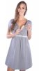 MijaCulture - 2 in1 Maternity and nursing / breastfeeding 100% cotton nightdress / gown 4025/M40 Grey
